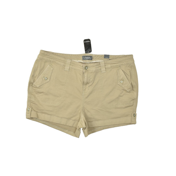 Torrid Women's Plus Size 22 Khaki Twill Shorts W/ Pockets Cotton Blend NEW - Picture 1 of 8